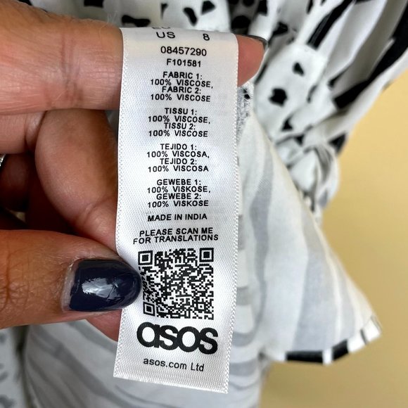 NEW Asos Mixed Print Sundress Fit & Flare Dress 8 - Picture 6 of 9